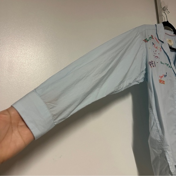 MAEVE x ANTHROPOLOGIE The Clarissa High-Low Buttondown Beaded Peace Size 00 - Picture 7 of 13